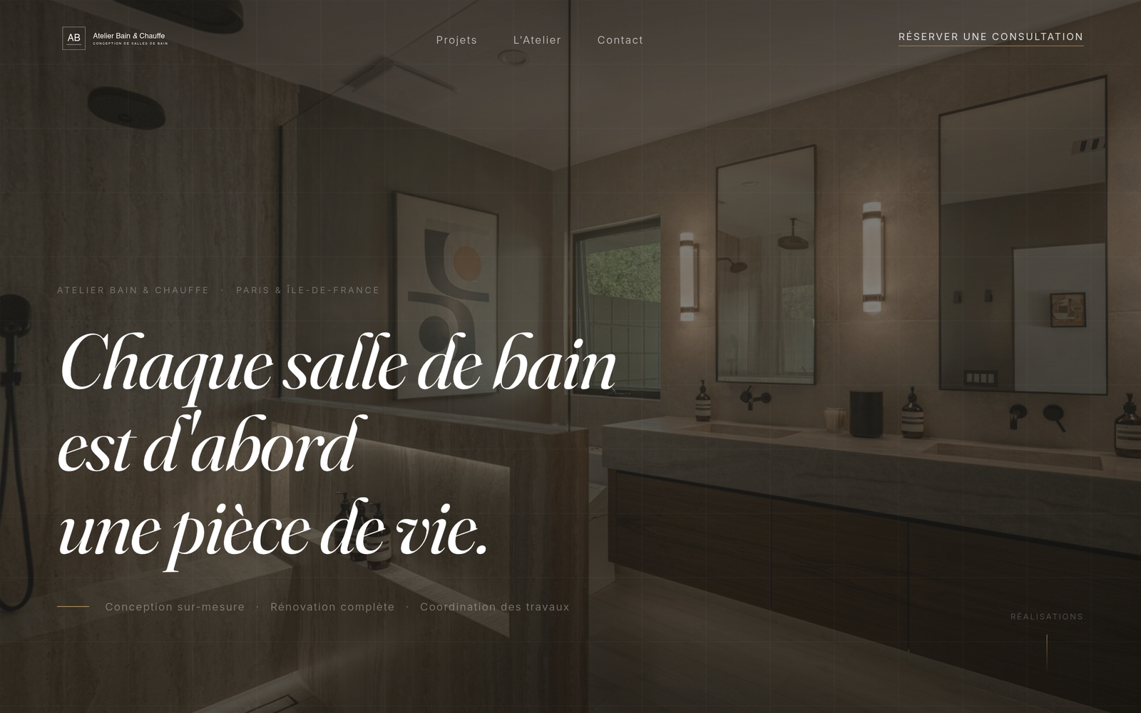 Atelier Bain & Chauffe, Rénovation salle de bain haut de gamme