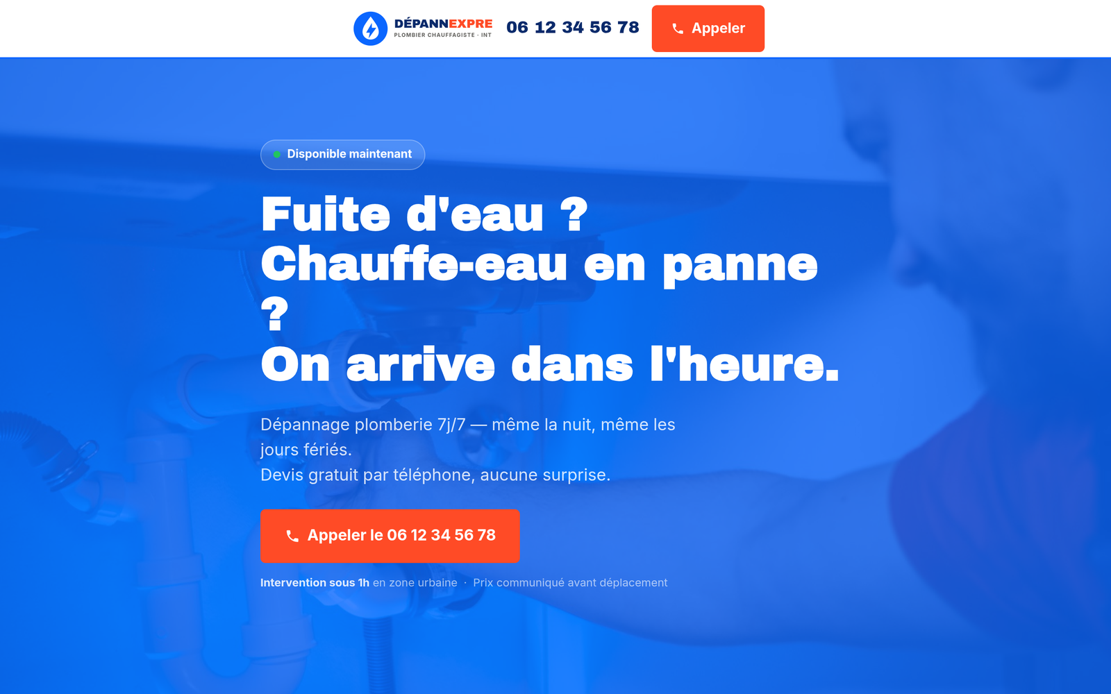 DépannExpress, Plombier chauffagiste urgence